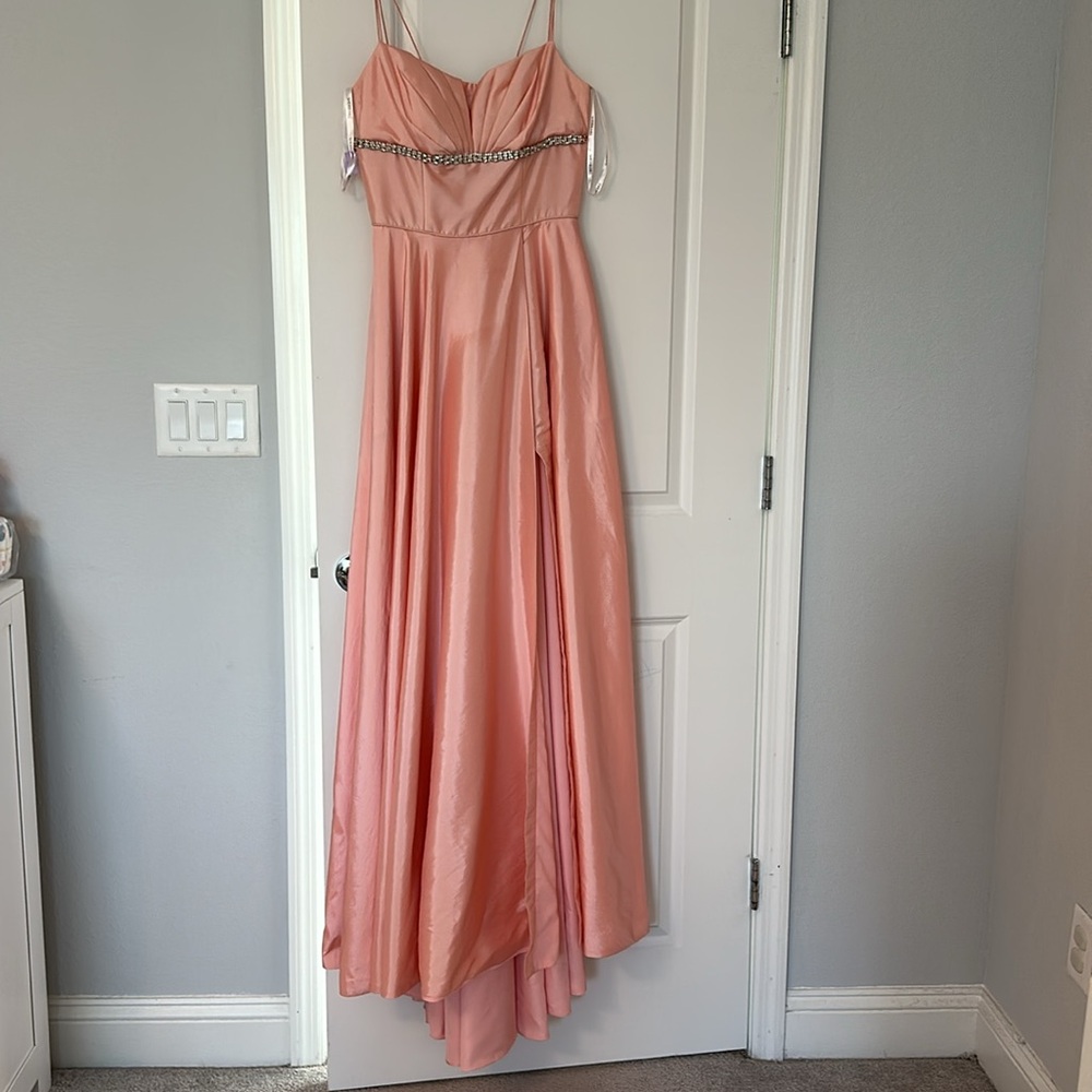 Sherri Hill Blush Gown with Crystal Embellishments